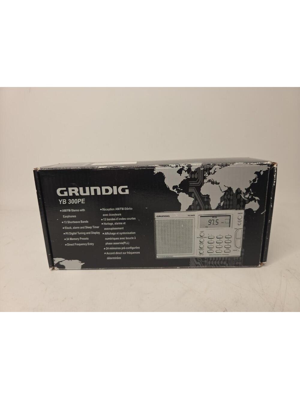 Grundig Model YB 300PE AM/FM 13 Band SW Shortwave Portable Radio & Clock